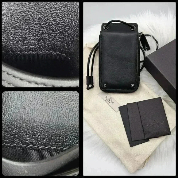 🎁Valentino Garavani Black  Leather Strap Walllet🎁 - Picture 11 of 17